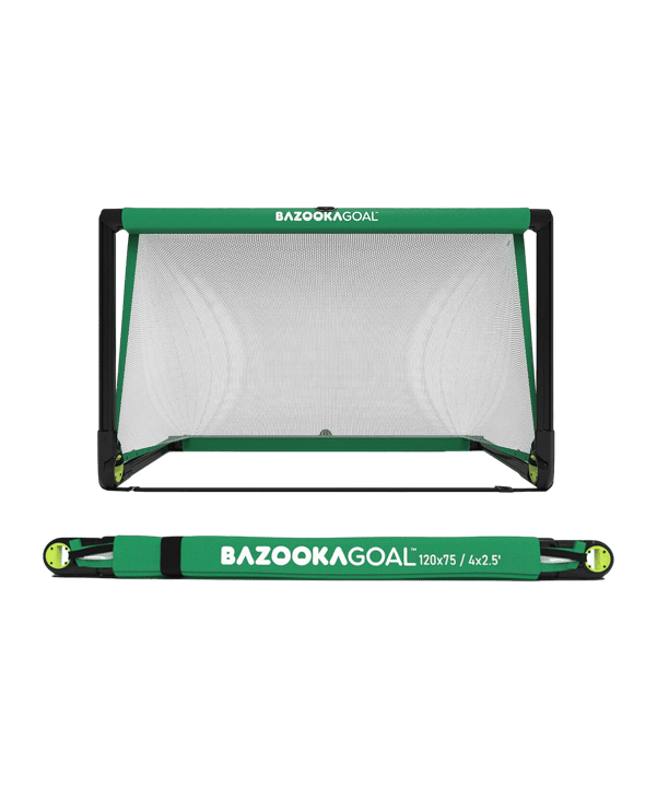 BAZOOKAGOAL PVC Teleskoptor | 120x75cm | Porta da calcio mini Verde - verde