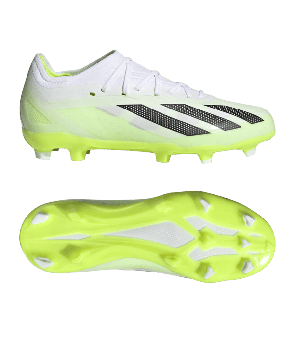 adidas X Crazyfast.1 FG Crazyrush Kids Weiss Schwarz Gelb - weiss