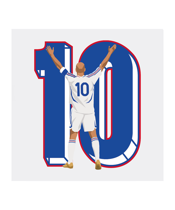 11teamsports Frankrijk "el Maestro" T-shirt Wit - wit