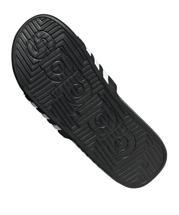 adidas Adissage Badelatsche Schwarz Weiss - schwarz