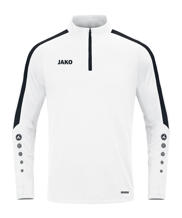 JAKO Power Sweatshirt Kids Weiss Schwarz F000 - weiss