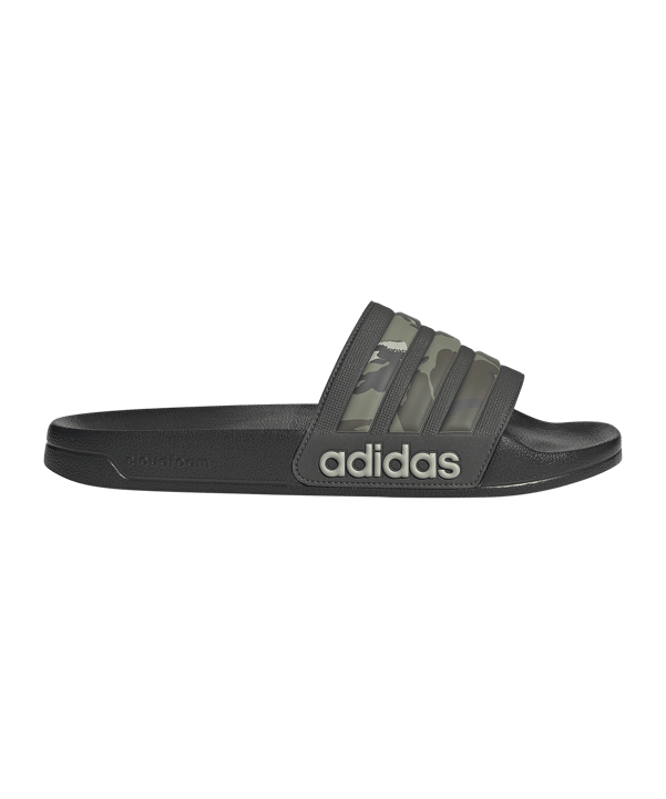 adidas Adilette Shower Badelatsche Grün Grau - gruen