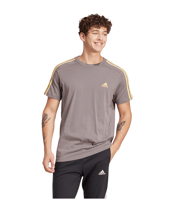 adidas Essential 3S T-Shirt Braun - braun