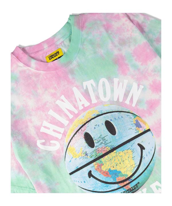 Market Smiley Globe Ball T-Shirt Multi - weiss