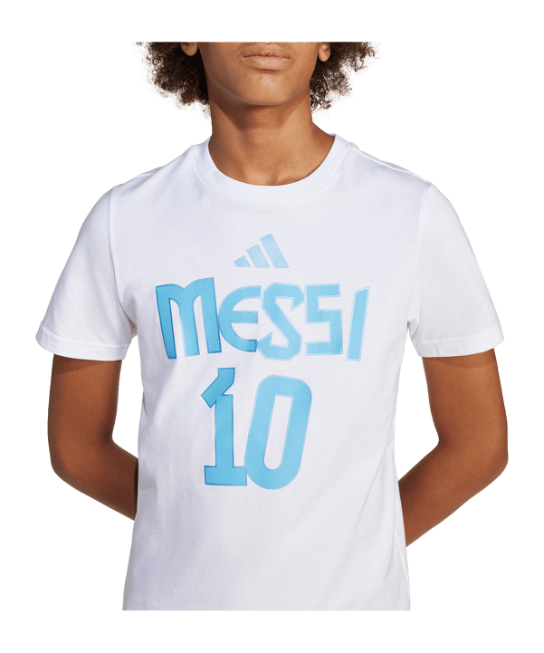 adidas Messi Name und Nummer Graphic T-Shirt Kids Weiss - weiss
