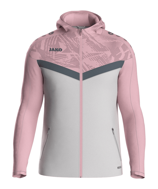 JAKO Icon Kapuzenjacke Kids Grau Pink F851 - grau