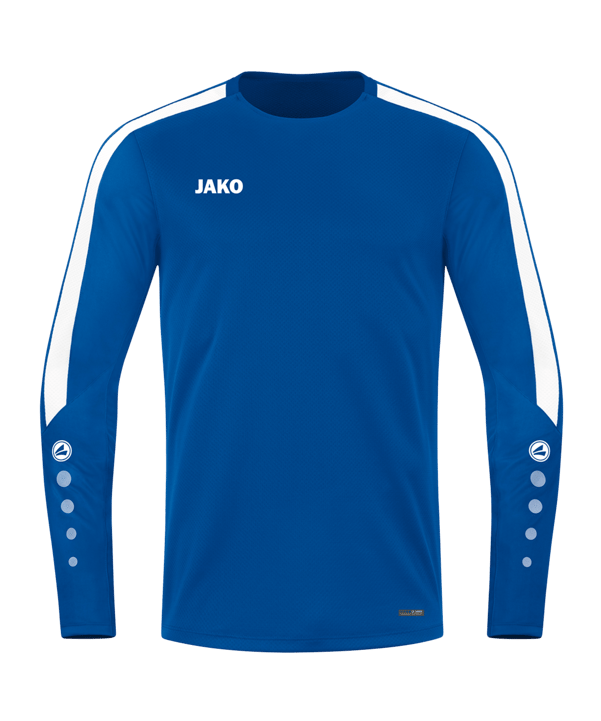 JAKO Power Sweatshirt Blau Weiss F400 - blau