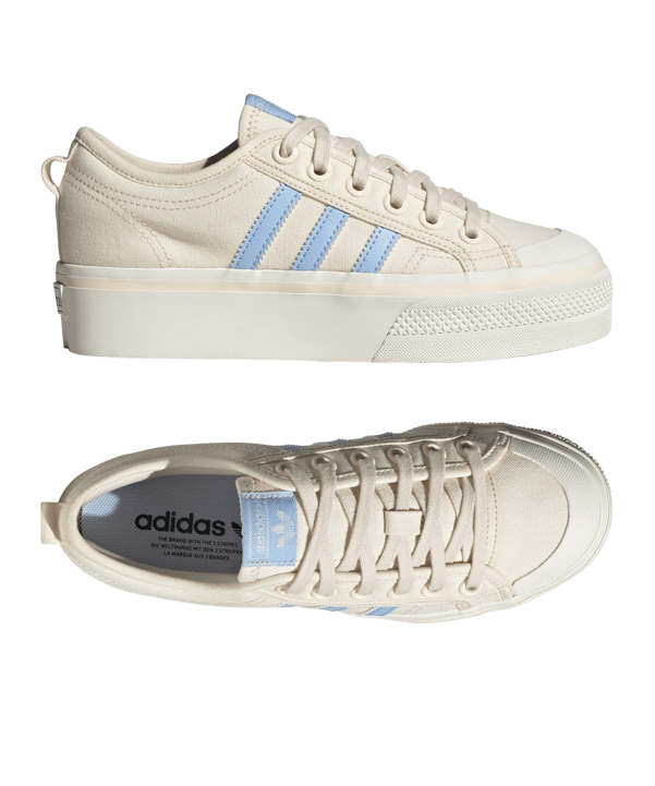 adidas Originals Nizza Platform Damen Beige - weiss