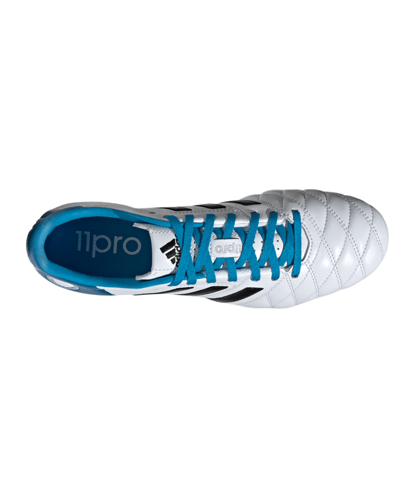 adidas 11Pro FG Weiss Schwarz Blau - weiss
