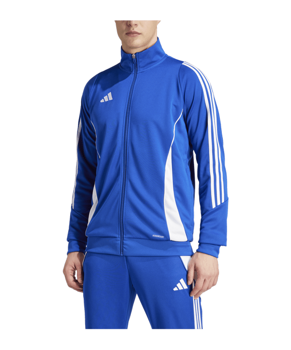 adidas Tiro 24 Trainingsjacke Blau Weiss - blau