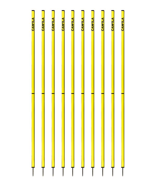 Cawila ACADEMY Slalomstangen 10er Set (33mmx170cm) Gelb - gelb