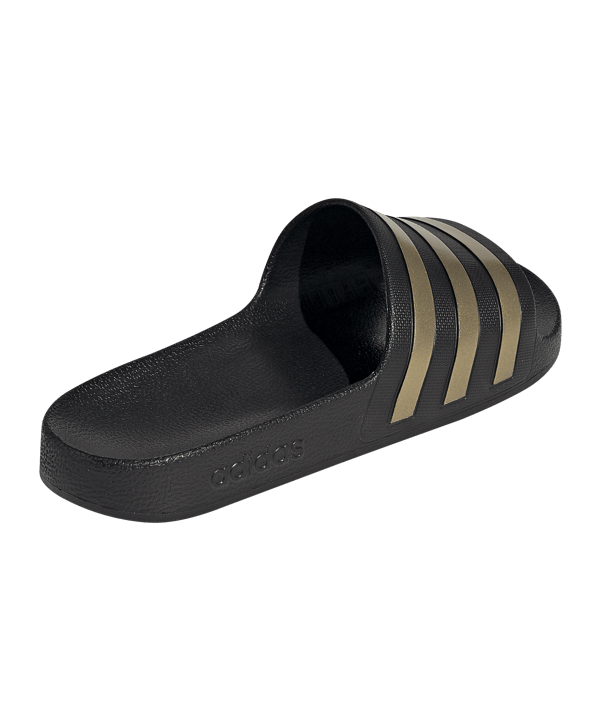 adidas Adilette Aqua Badelatsche Schwarz Gold - schwarz