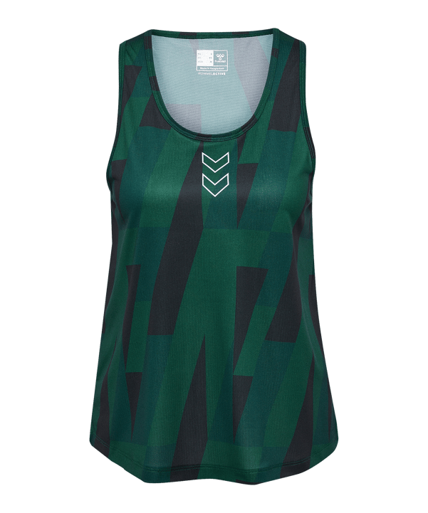 Hummel Court Aop Light Weight Tanktop Damen Grün F6614 - gruen