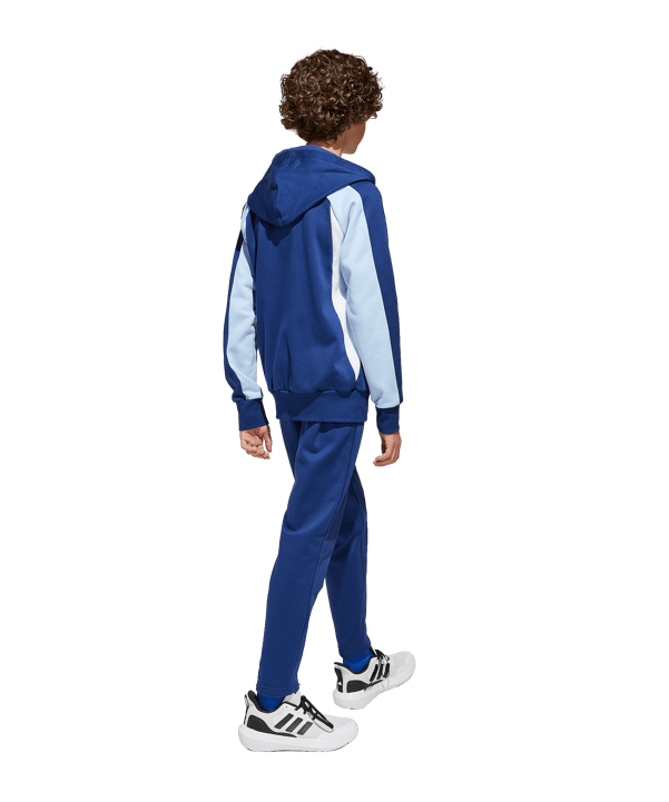 adidas Essentials Colorblock Trainingsanzug Kids Blau - blau