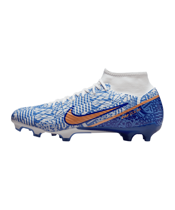 Nike Air Zoom Mercurial Superfly IX Academy CR7 FG/MG Weiss Kupfer F182 - weiss