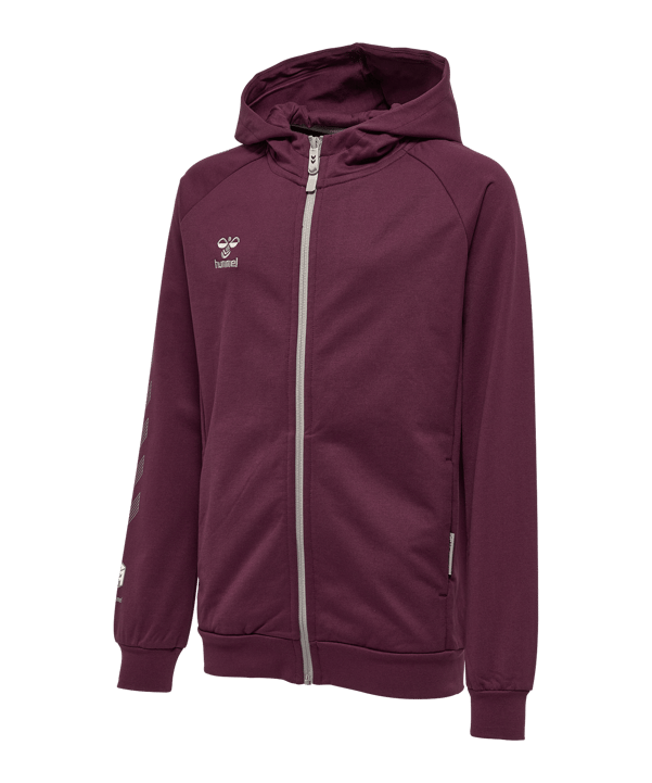 Hummel Move Grid Cotton Kapuzenjacke Kids Rot F3506 - rot