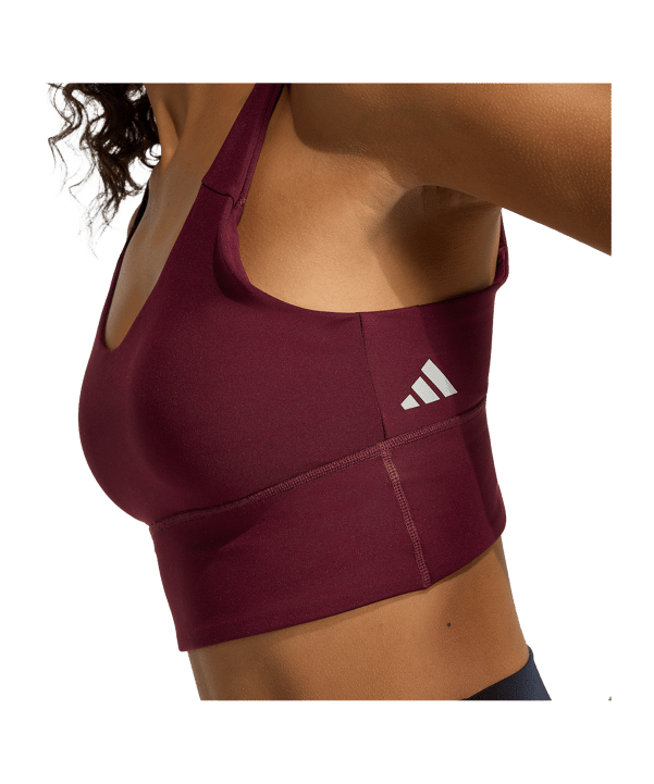 adidas 3 Stripes Studio All Me Sport-BH Damen Rot - rot