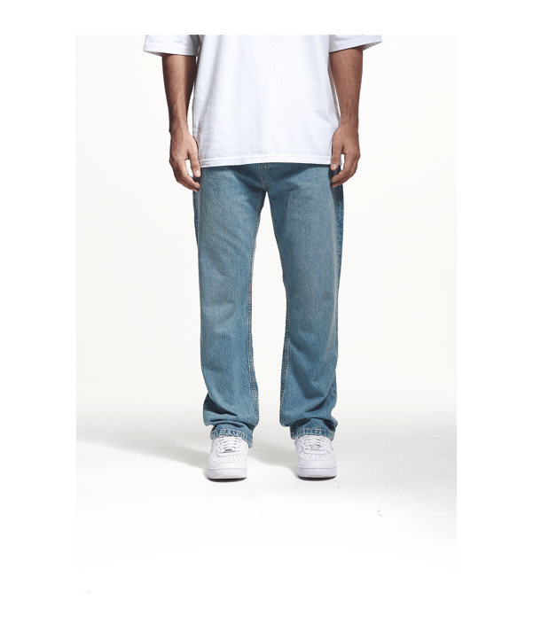 2Y Studios Gabrie Basic Straight Jeans Hose Blau - blau