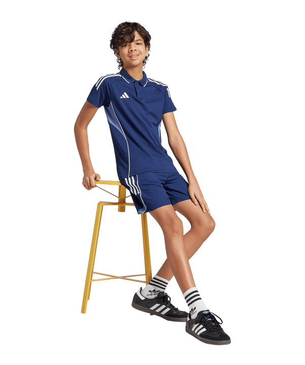 adidas Tiro 25 Competition Polo Kids Blau - blau