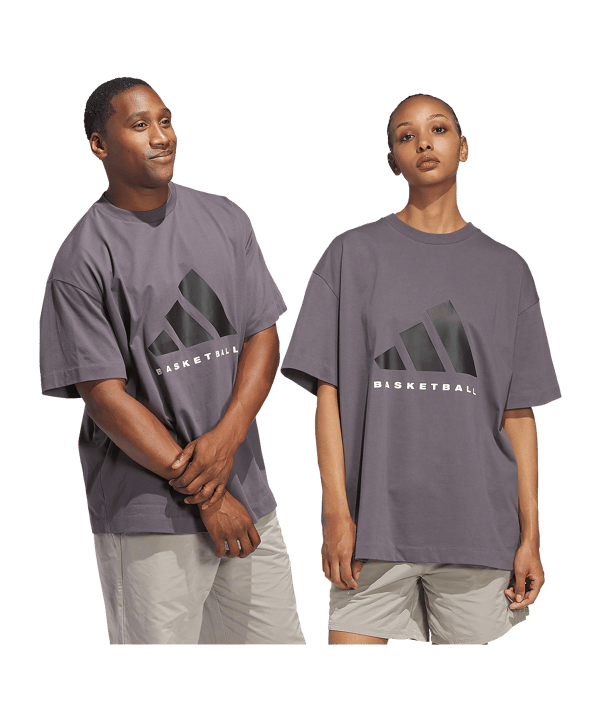 adidas Adi Basketball T-Shirt Grau - grau