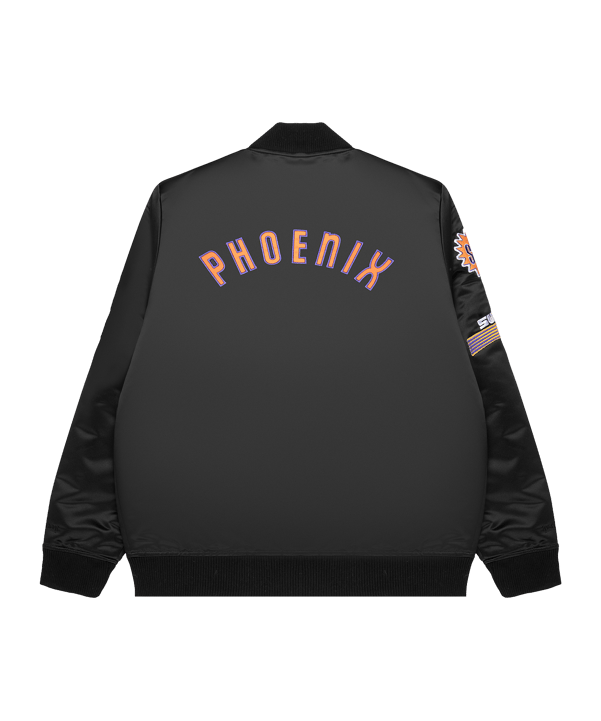 Mitchell and Ness NBA Satin Bomber Jacke Schwarz - schwarz