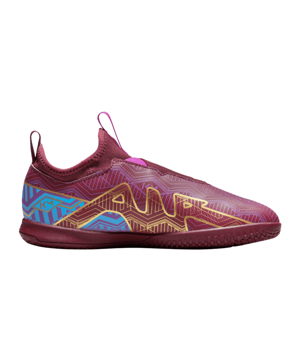 Nike Jr Zoom Vapor XV Academy IC Halle Kids Mbappe Mode 2.0 Rot Gold F694 - rot