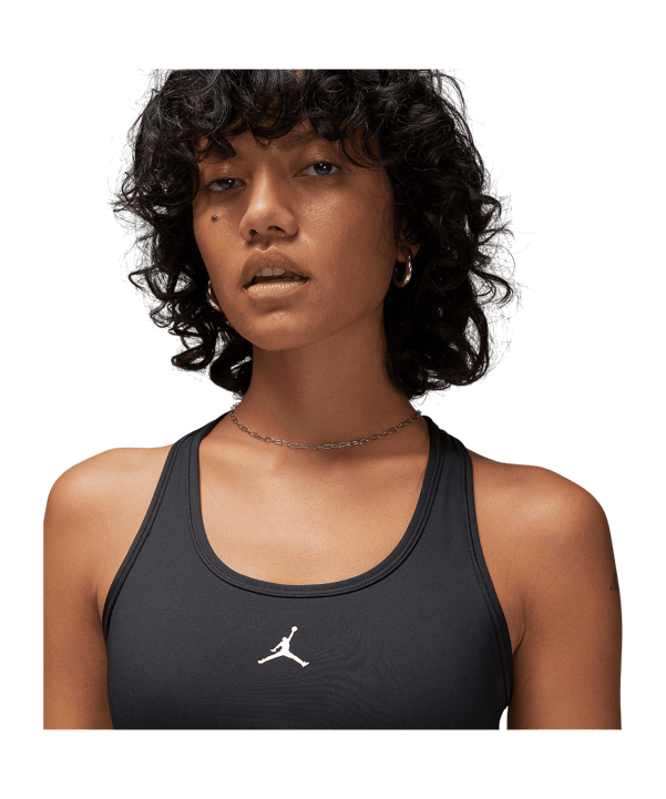 Jordan Sport Medium Support Jumpman Sport-BH Damen Schwarz F010 - grau