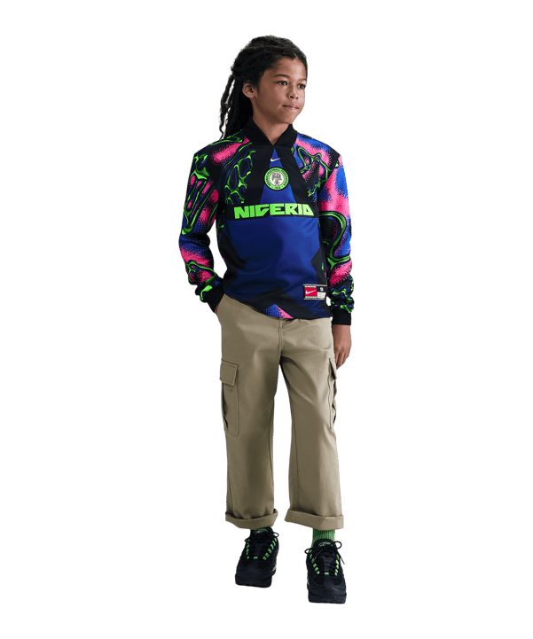 Nike NFF Nigeria Torwarttrikot Langarm Hollywood Kids Schwarz F010 - schwarz