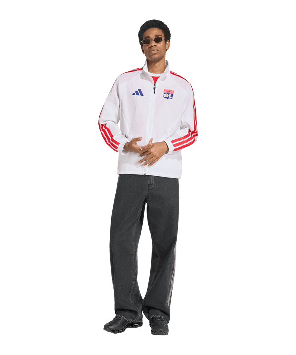 adidas Olympique Lyon Anthem Jas Wit - wit
