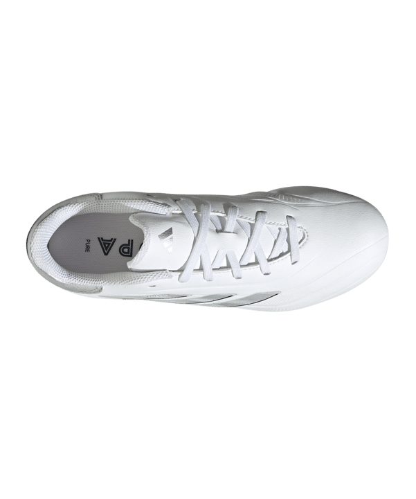 adidas COPA Pure 2 League FG Kids Pearlized Weiss Silber - weiss