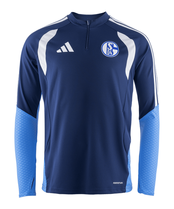 adidas FC Schalke 04 Team Training Zip Top Blau - blau