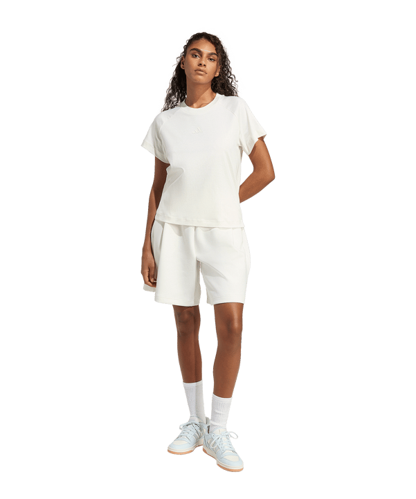 adidas Soft Lux T-Shirt Damen Weiß - weiss