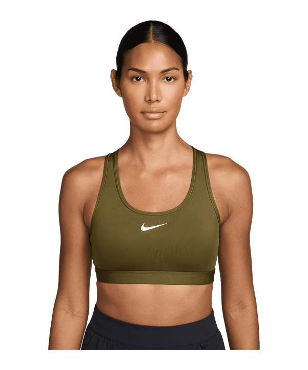 Nike Swoosh Medium Sport-BH Damen Grün F368 - gruen