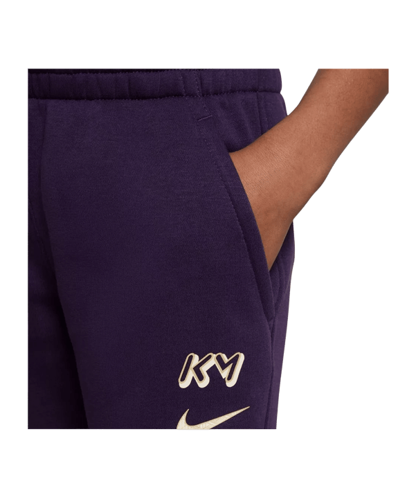 Nike Kylian Mbappe Club Fleece Jogginghose Kids Lila F585 - lila