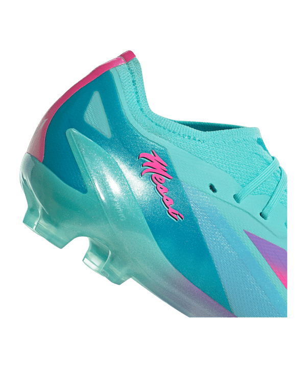 adidas X Crazyfast.1 FG Messi Bienvenido a Miami Türkis Pink Blau - tuerkis