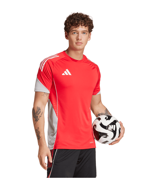 adidas Tiro 25 Competition Trikot Rot Grau - lila