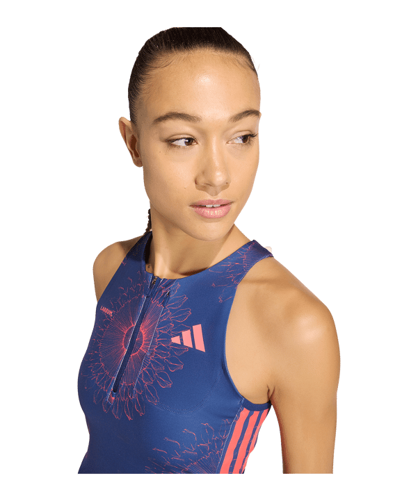 adidas Adizero Labrum Bralet Canottiera Donna Blu Scuro - rosso
