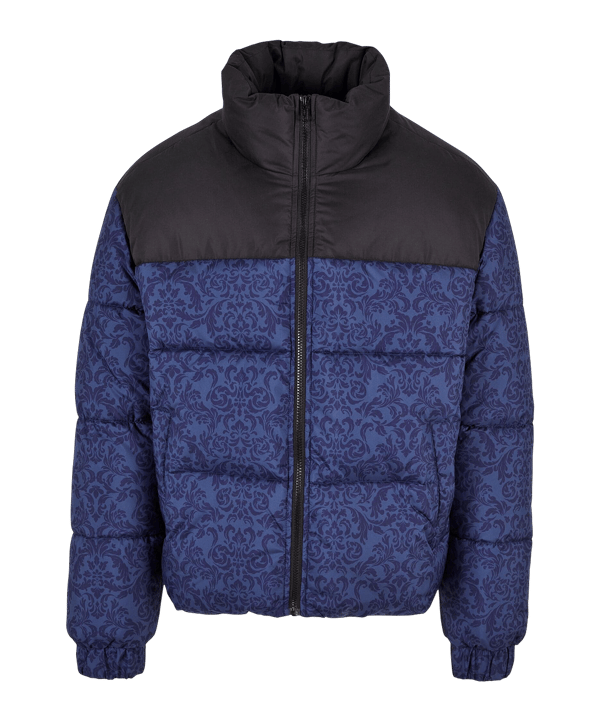 Urban Classic AOP Retro Puffer Jacke Blau - blau
