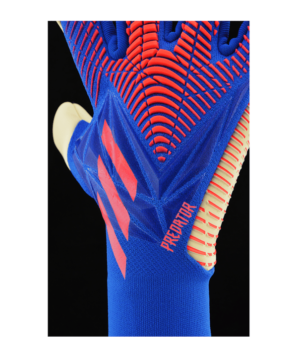 adidas Predator Pro Hybrid Cut Sapphire Edge Torwarthandschuhe Blau Rot - blau