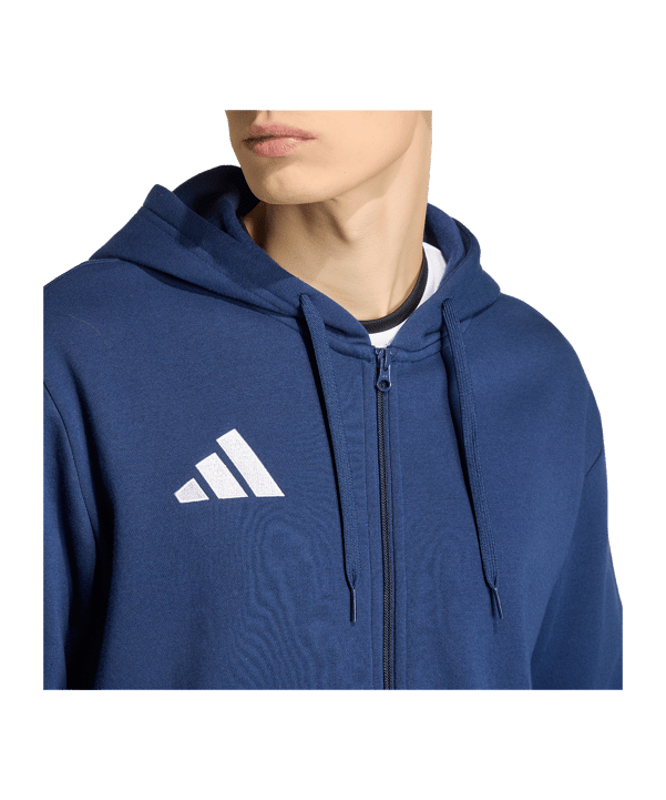 adidas Entrada 26 Kapuzenjacke Blau - blau
