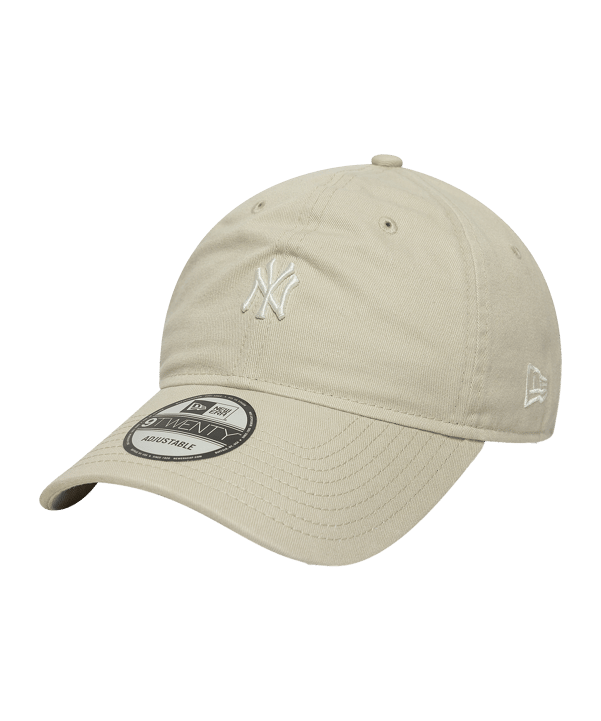 New Era MLB New York Yankees Mini Logo Washed 9Twenty Cap Beige - beige