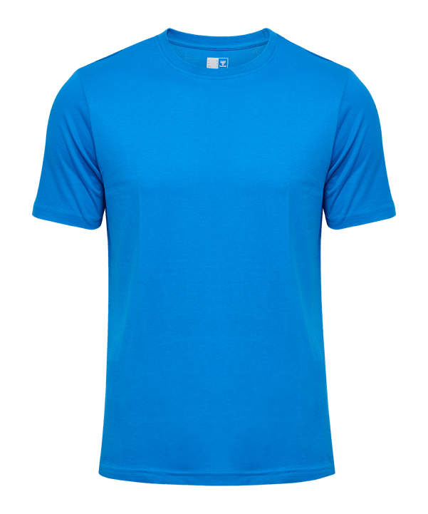 Hummel Elemental Chevron Cotton T-Shirt Blau F7335 - blau