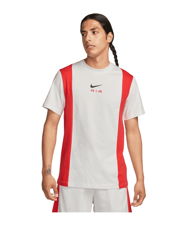 Nike Air T-Shirt Weiss Rot F121 - weiss
