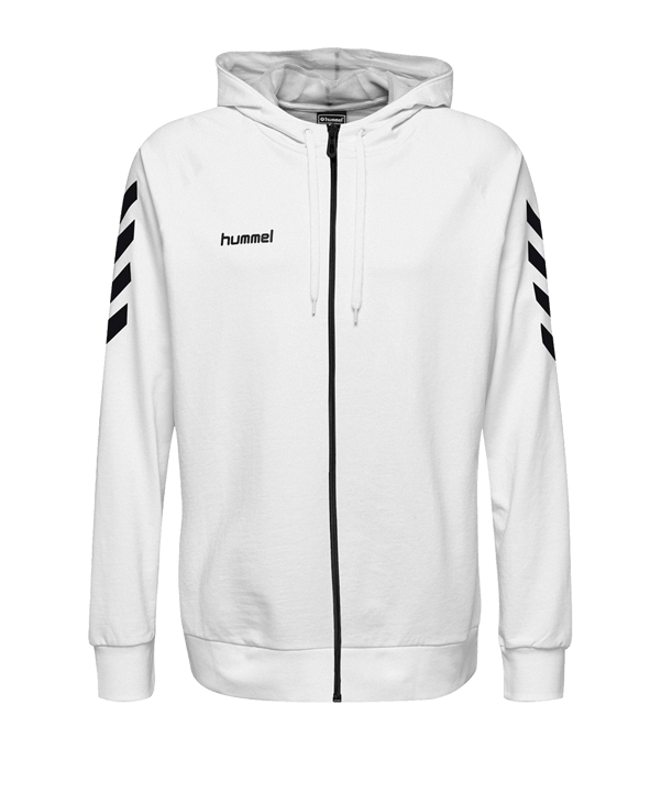 Hummel Cotton Kapuzenjacke Kids Weiss F9001 - weiss