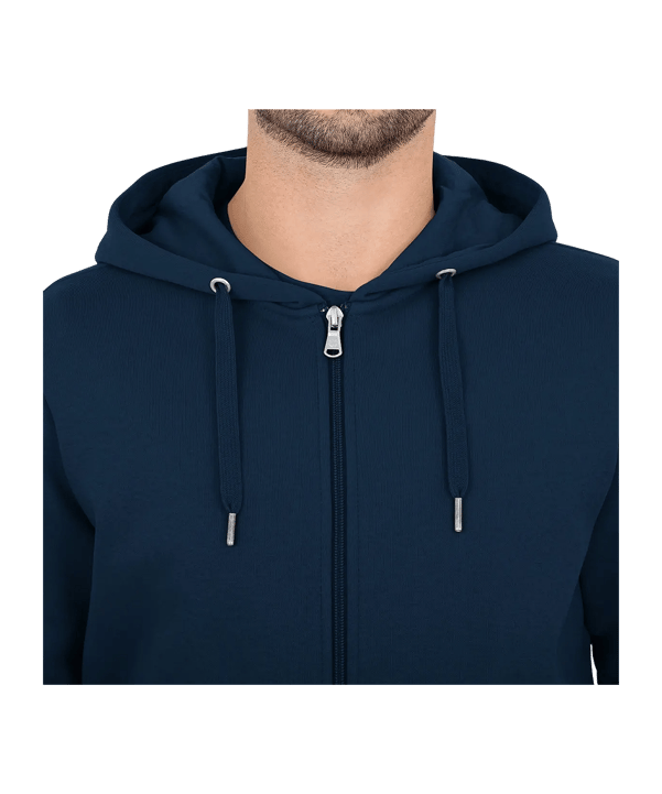 JAKO Organic Kapuzenjacke Blau F900