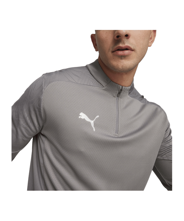 PUMA teamFINAL Training 1/4 Zip Sweatshirt F13 - grau