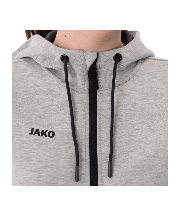 JAKO Premium Basic Veste à capuche Femmes Gris C40 - gris