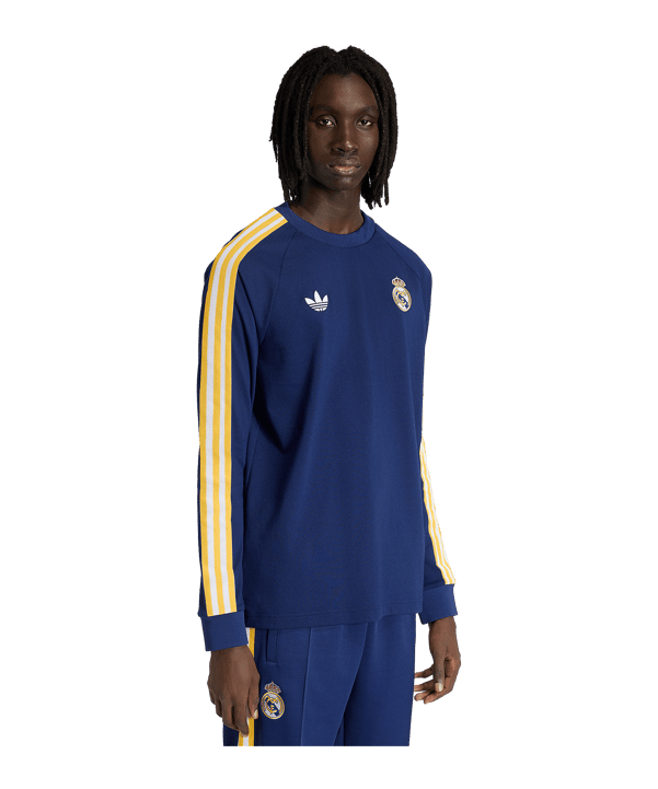 adidas Real Madrid Originals Longsleeve Blau - blau