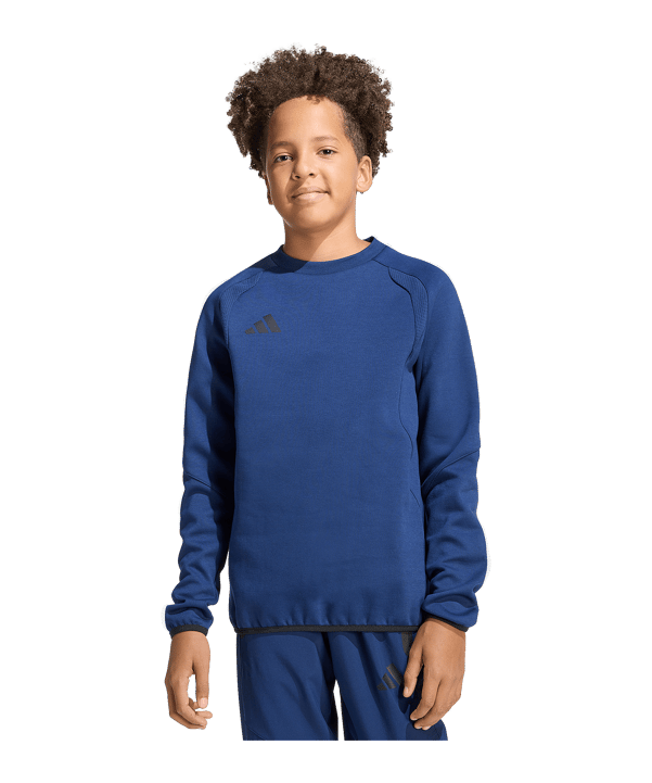 adidas Tiro Travel Sweatshirt Kids Dunkelblau - schwarz