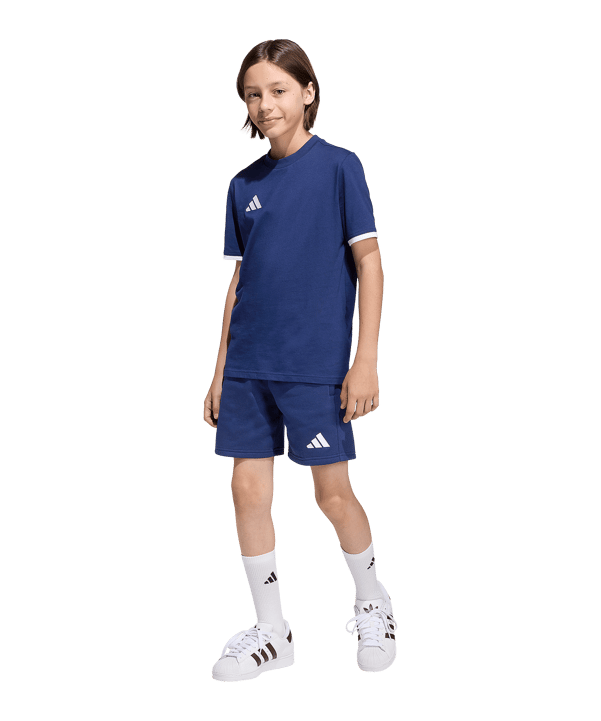 adidas Entrada 26 Short Kids Dunkelblau - weiss